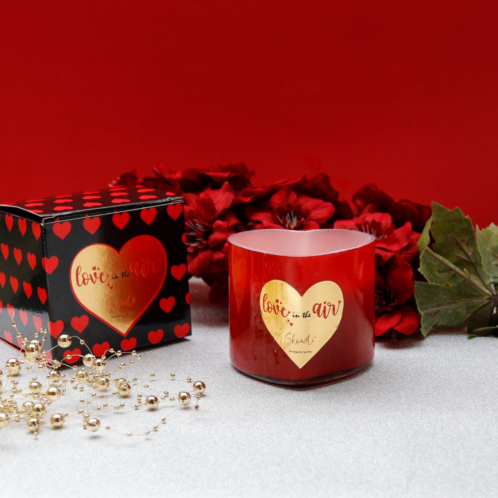 Gift Pack of Decorative Hand Carved Heart Shaped Candles Set of 2