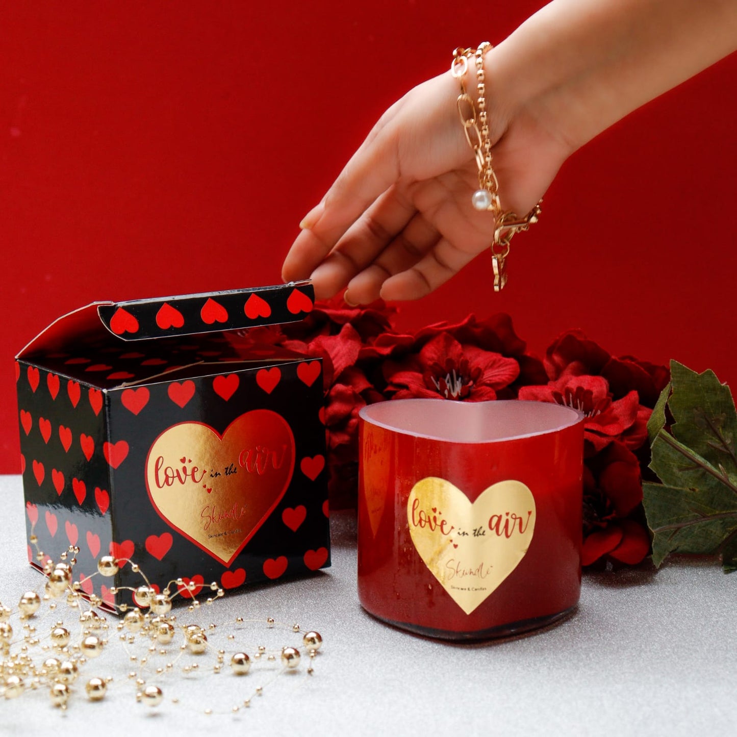 Heart Shaped 3 Wick Candle